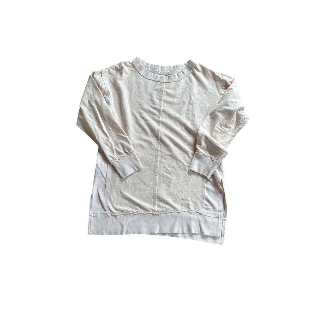 t.la by Aritzia Cream Center Seam Crewneck‎ Sweatshirt Size S